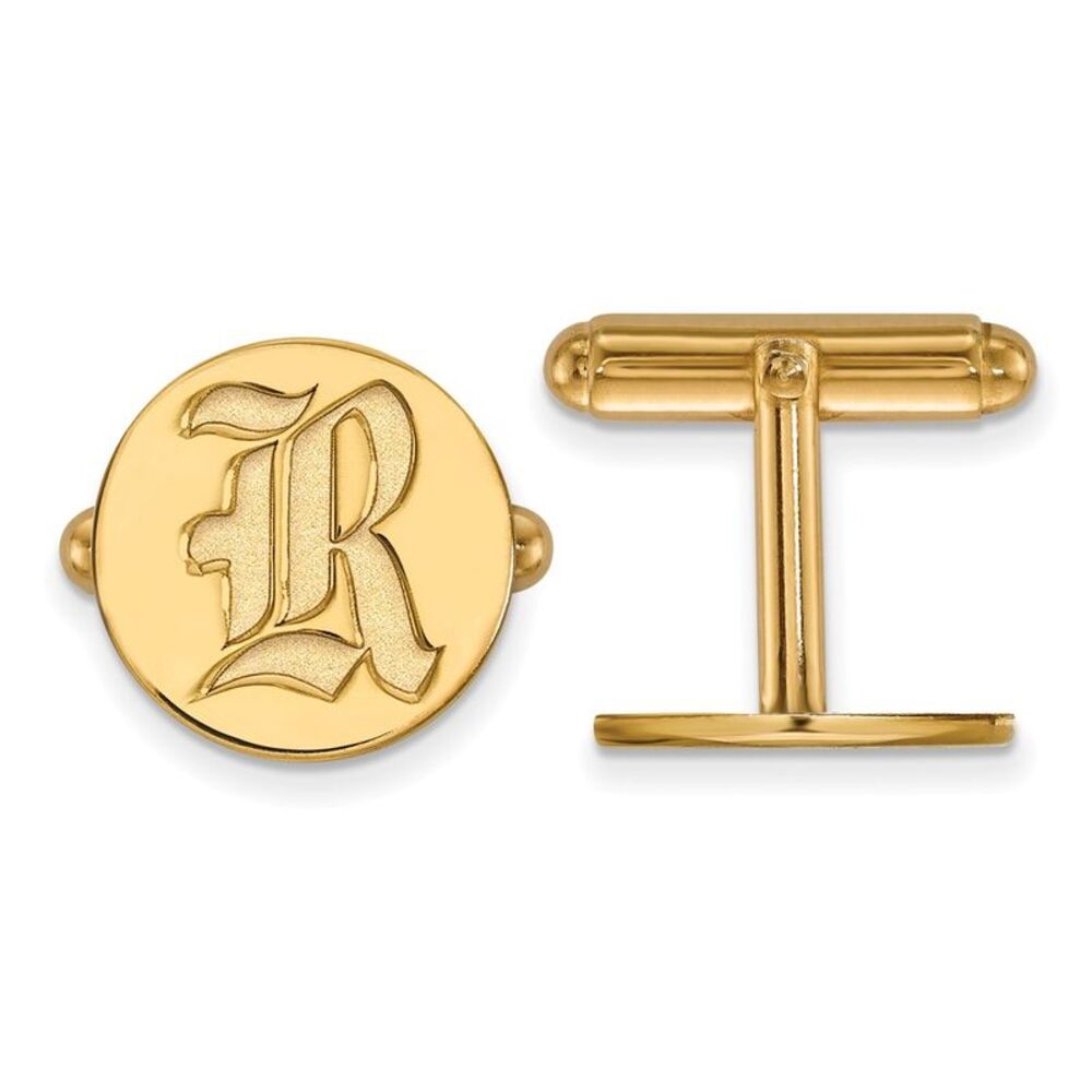 14k Gold Plated Silver Rice University Cuff Links